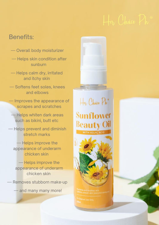 Her Choice Sunflower Beauty Oil with Kojic Acid 100ml