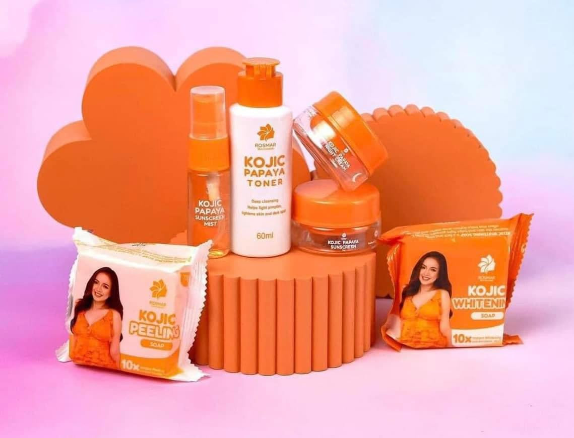 Rosmar Kagayaku - KOJIC PAPAYA - 6 in 1 for Pekas and Melasma Facial Set