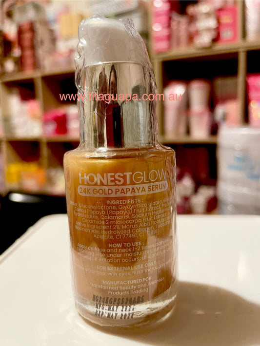 Honest Glow 24K Gold Papaya Serum 30ml