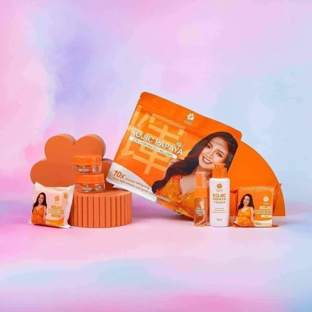 Rosmar Kagayaku - KOJIC PAPAYA - 6 in 1 for Pekas and Melasma Facial Set