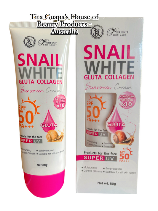 Snail White Gluta Collagen Sunscreen Cream SPF50 PA+++ 80g