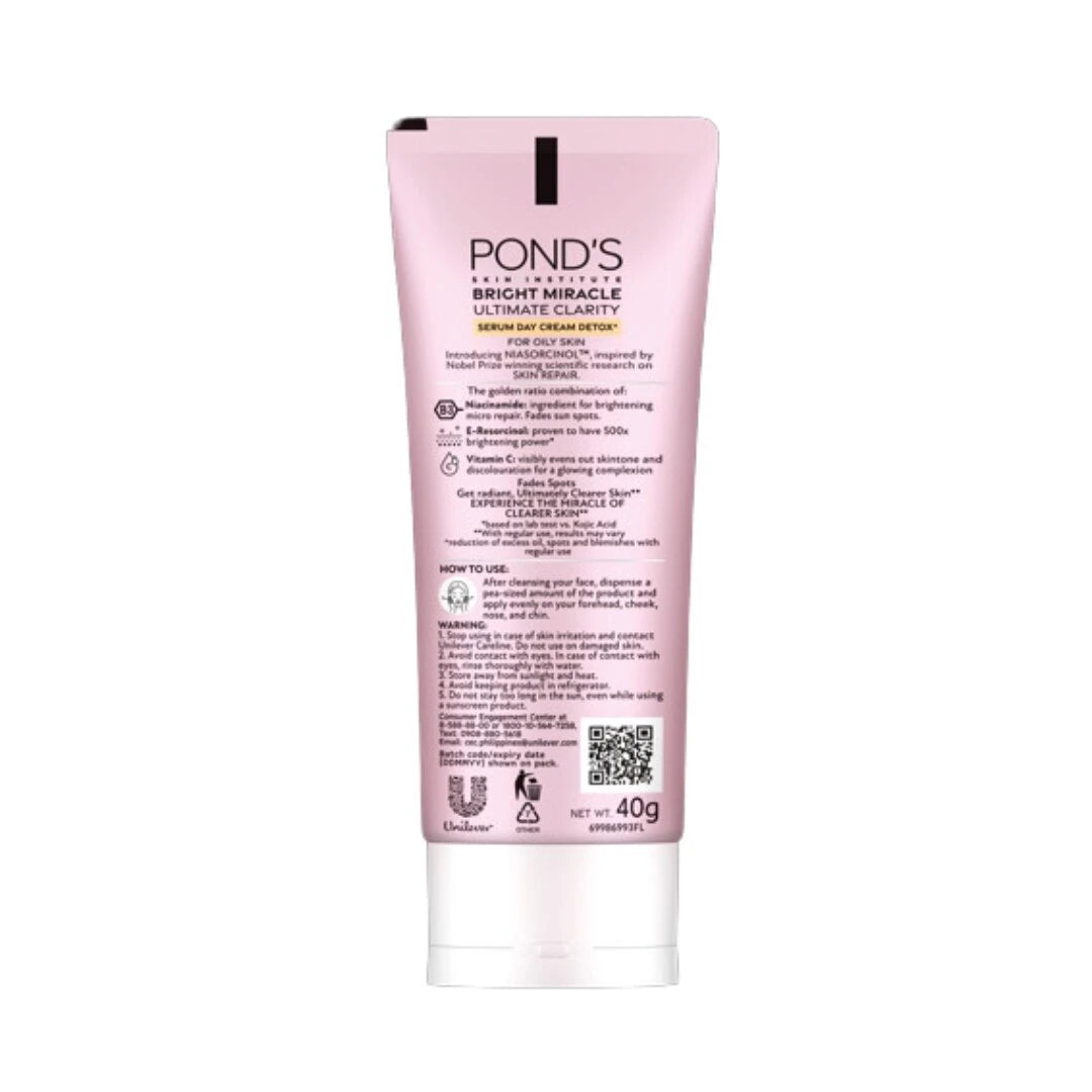 Pond’s Bright Miracle Ultimate Clarity Serum DETOX Day Cream 40g