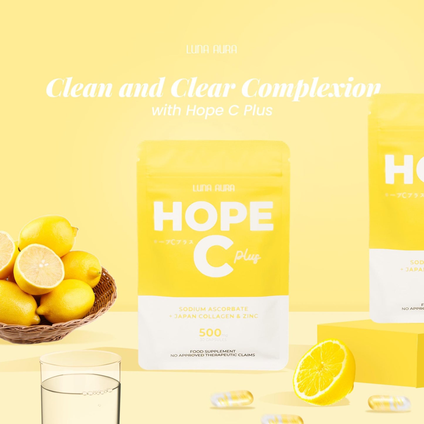 Hope C Plus Sodium Ascorbate + Japan Collagen & Zinc 30 caps