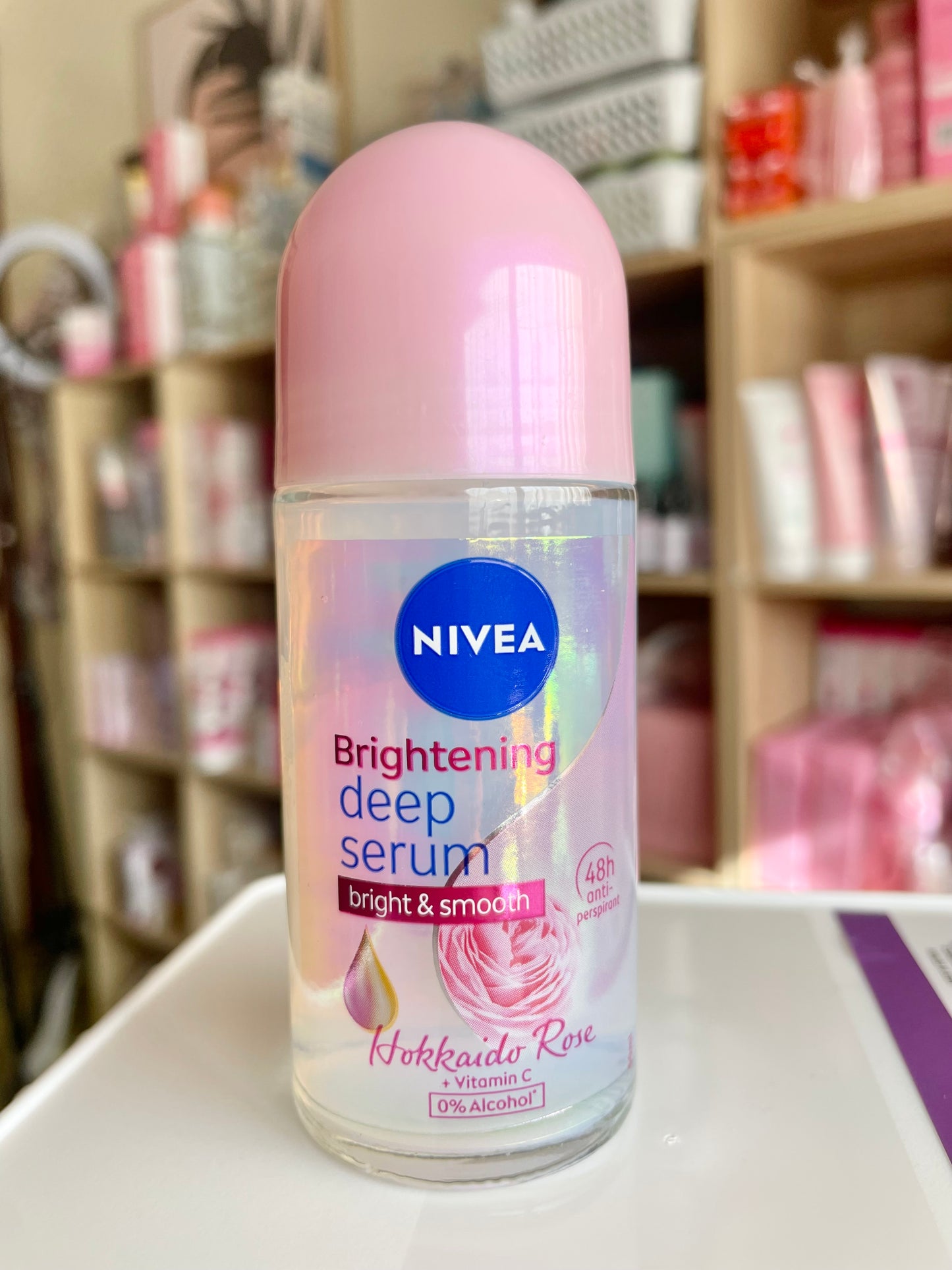 Nivea Deodorant Roll On 50ml - Brightening Deep Serum Bright and Smooth Hokkaido Rose