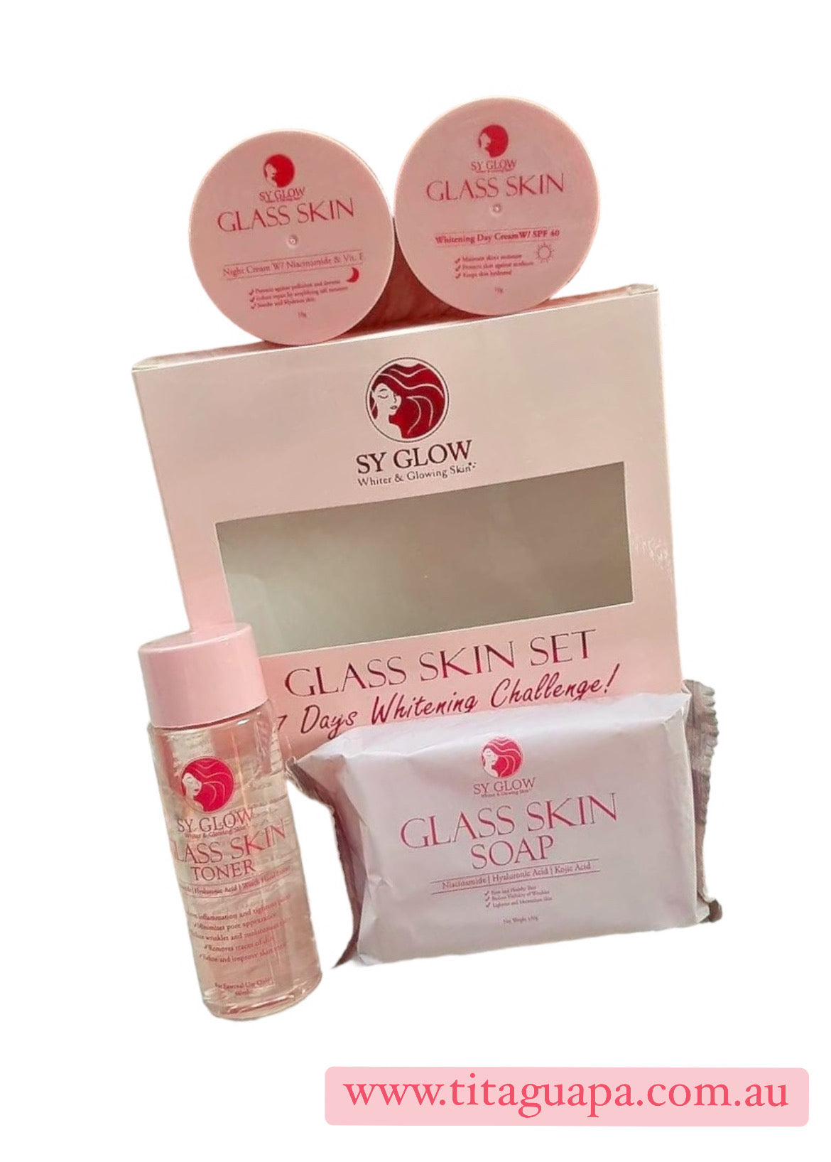 SY Glow Glass Skin Set 7 Days Whitening Challenge