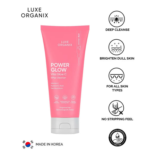 Luxe Organix Power Glow Vita Glow C Whip Cleanser 150g