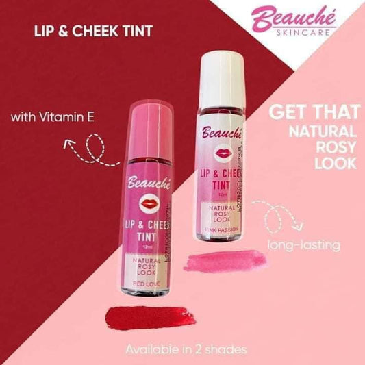 Beauche Lip & Cheek Tint in 2 Shades: Pink Passion OR Red Love