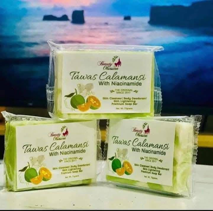 Tawas Calamansi with Niacinamide Premium Soap Bar by Beauty Obsession 75g