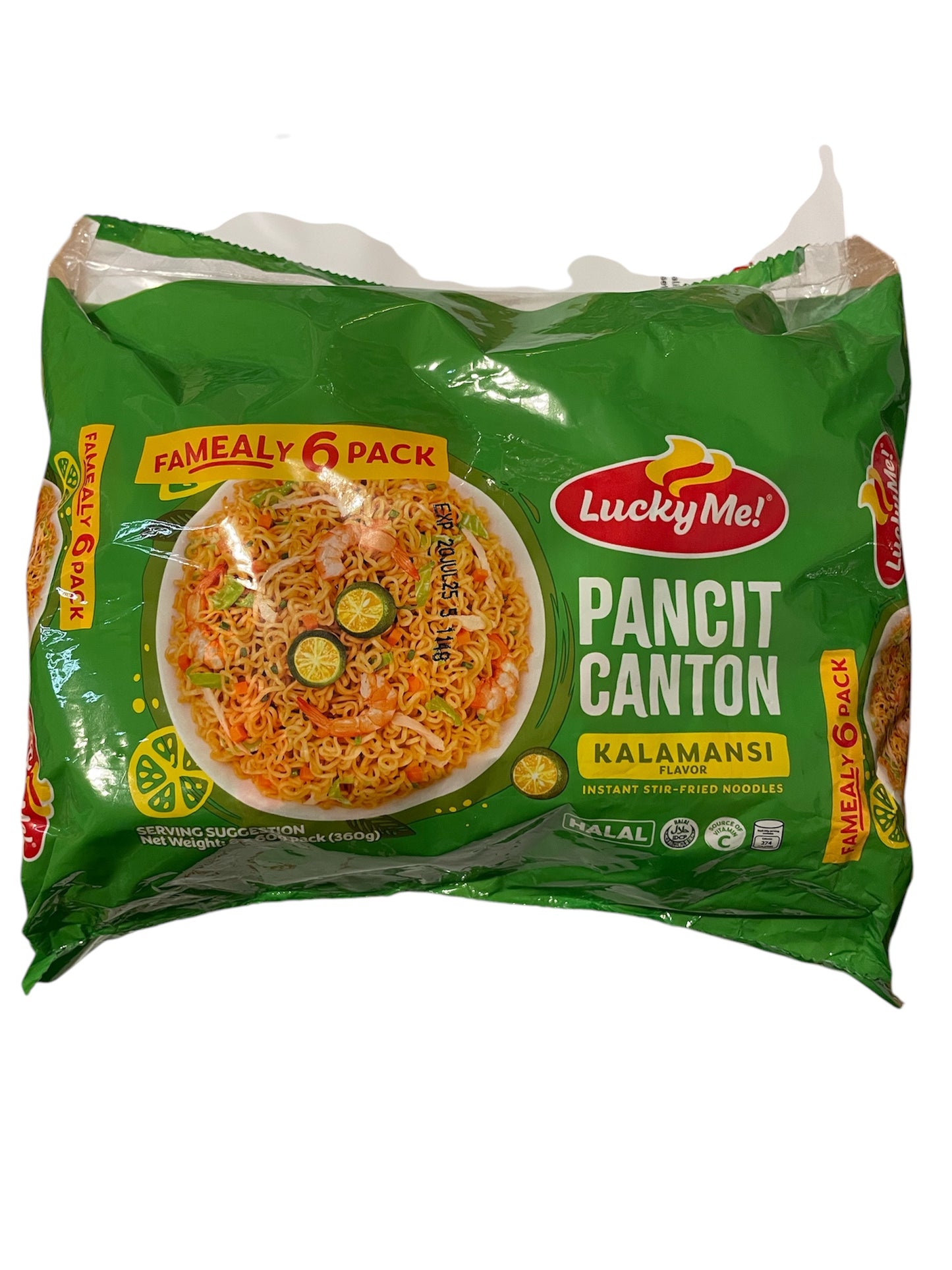 Lucky Me Pancit Canton KALAMANSI 6 x 69g pack