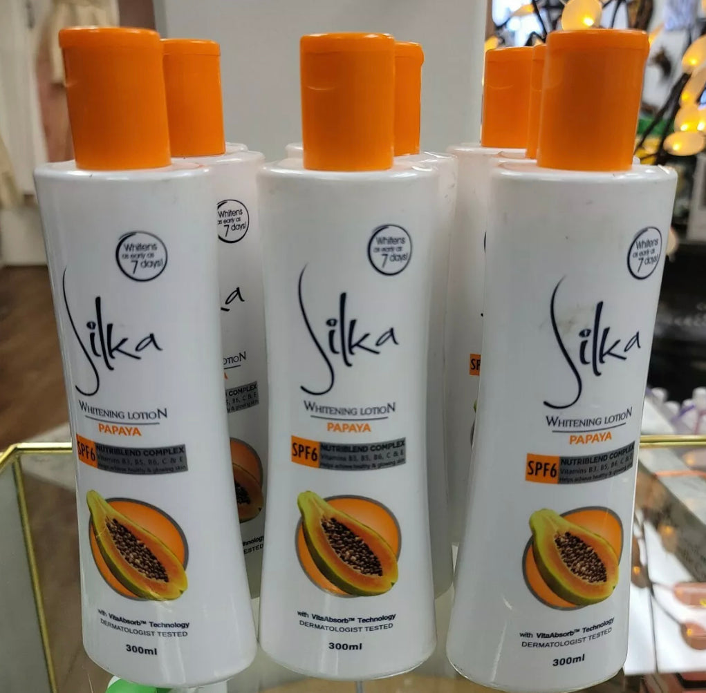 Silka Papaya Whitening Lotion (Orange) 300ml